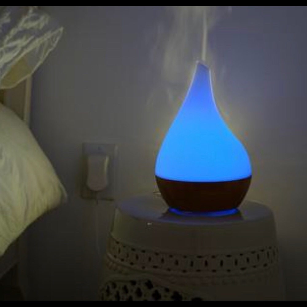 Raindrop Bamboo Glass Aromatherapy Diffuser NEW